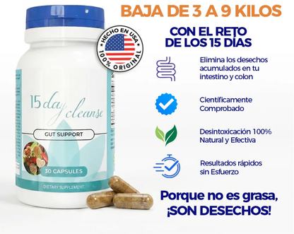 15 Days Cleanse - Limpia tu intestino en 15 días